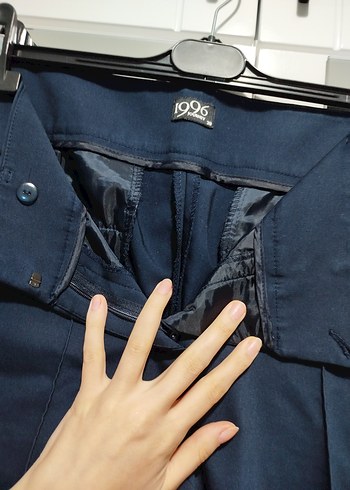 Lacivert Kadın Kumaş Pantolon - Görsel 5