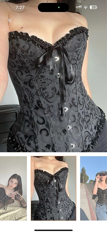 Trendyol & Milla Siyah gotik corset