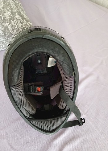 Kilitli Siyah Desenli Motosiklet Kaskı - Görsel 5