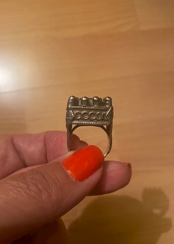  Beden Bordo Vintage Düğmeli Kadın Yüzük