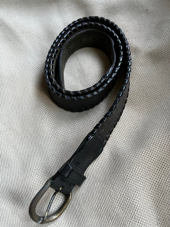 Siyah Deri Kadın Kemer - Görsel 2