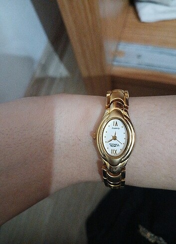 24k altın kaplama vıntage saat - Görsel 3