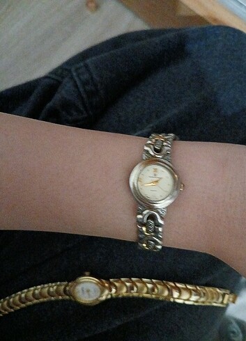 24k altın kaplama vıntage saat - Görsel 7