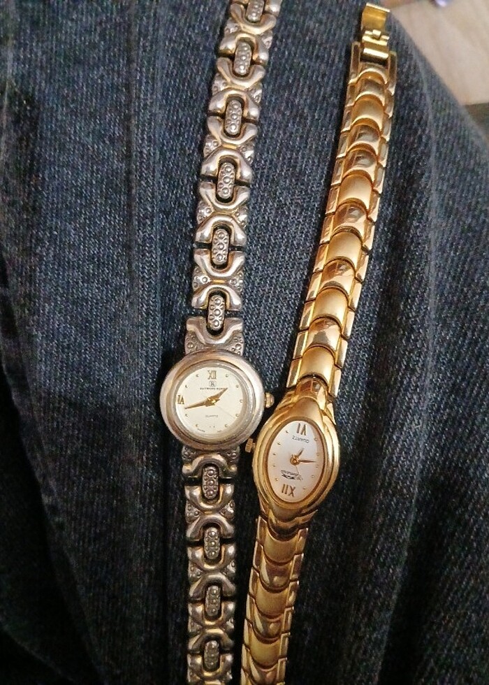 24k altın kaplama vıntage saat - Görsel 4