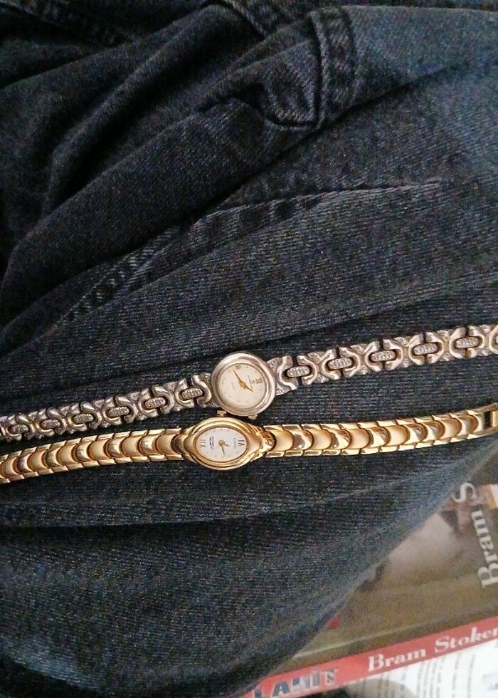 24k altın kaplama vıntage saat - Görsel 5