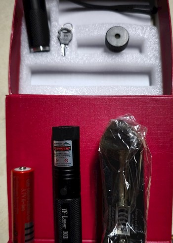 Siyah Lazer Pointer ve Şarj Seti