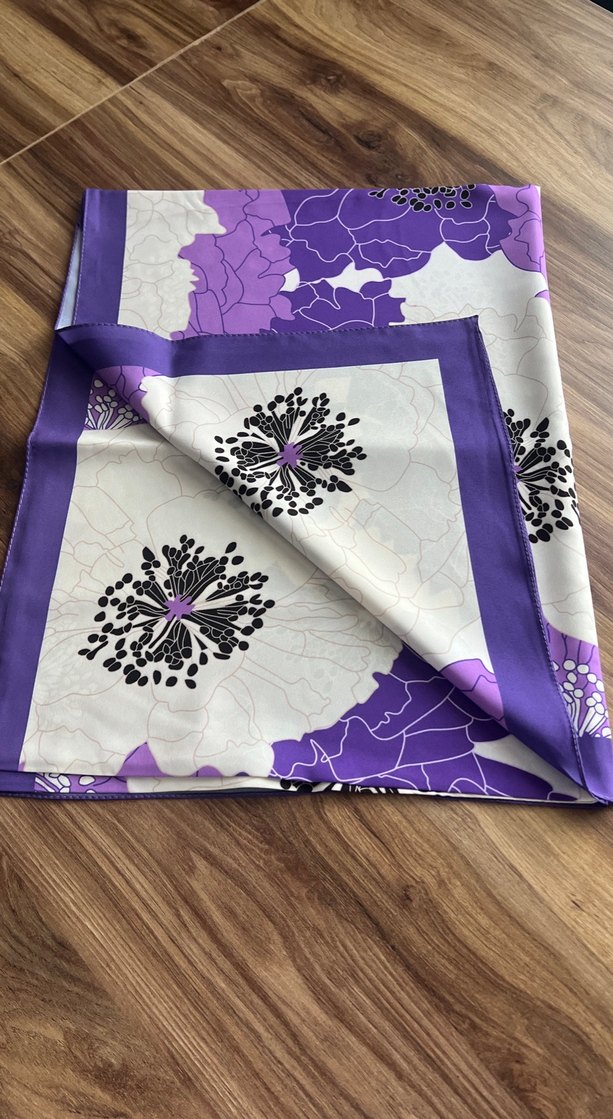 Mor Desenli Bohem Kadın Şal - Görsel 2