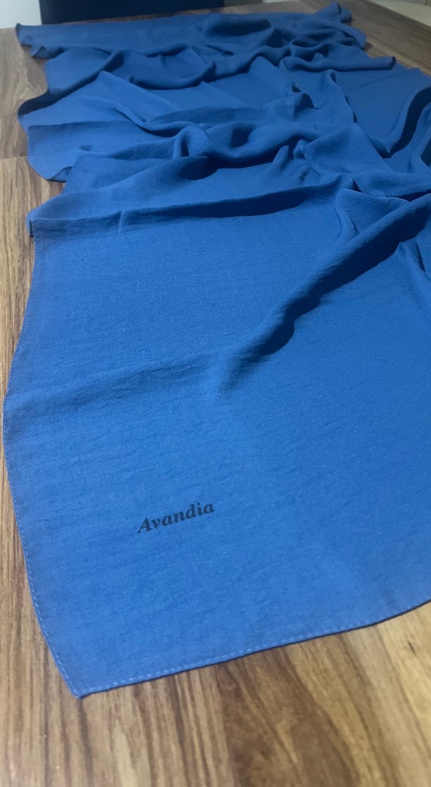 Mavi Kadın ince caz Şal - Görsel 2