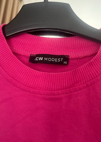 Pembe Fırfırlı Kadın Sweatshirt - Görsel 3