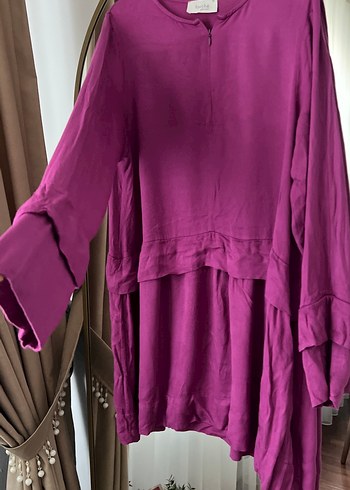 Mor Salaş Uzun Kollu Tunik - Görsel 3