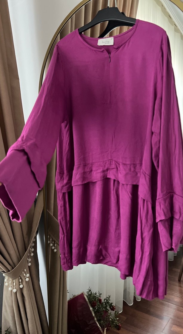 Mor Salaş Uzun Kollu Tunik - Görsel 3
