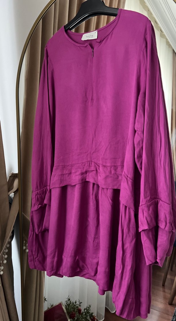 Mor Salaş Uzun Kollu Tunik - Görsel 2