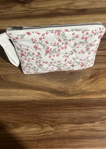 Çiçek Desenli Beyaz vintage  çanta - Görsel 4