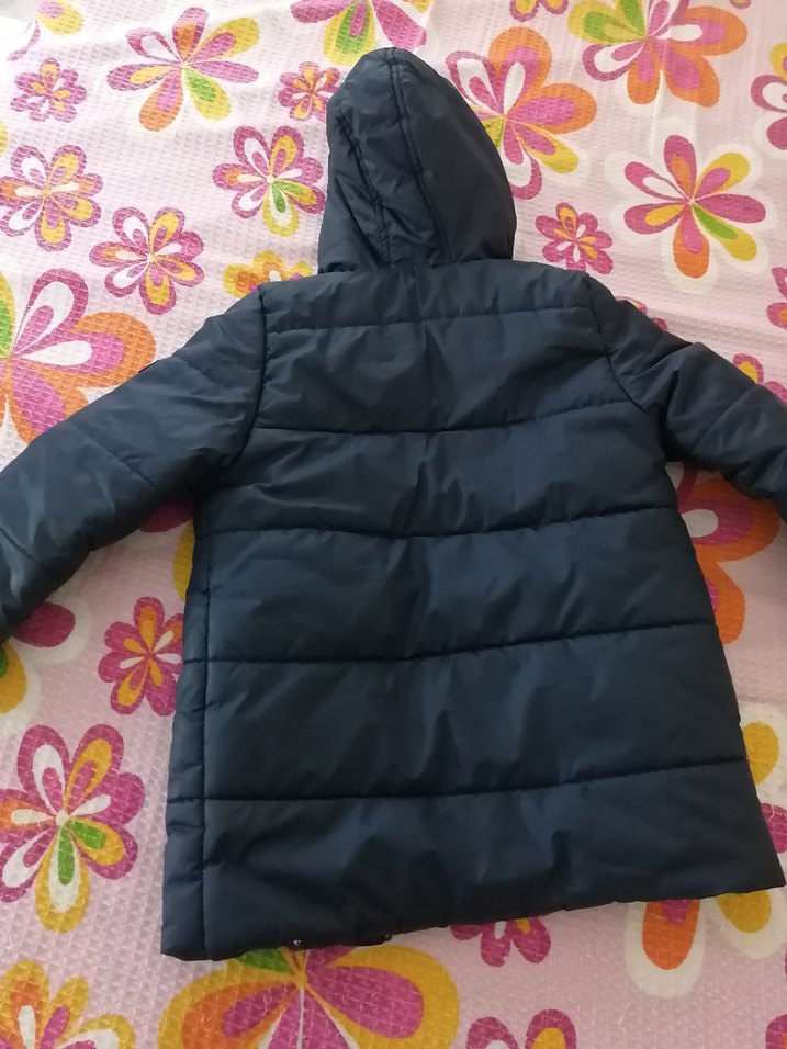 Lacivert Kapüşonlu Erkek Çocuk Kaban - Görsel 4