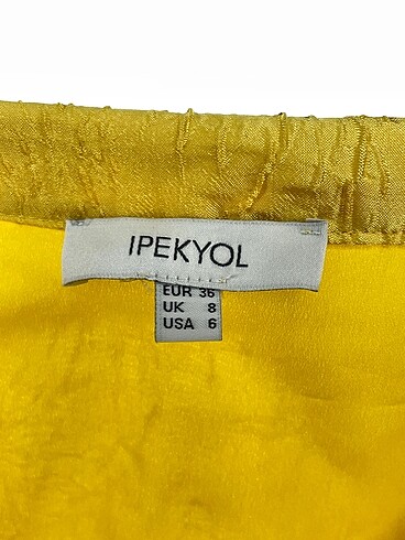 36 Beden sarı Renk ipekyol Kısa Elbise %70 İndirimli.
