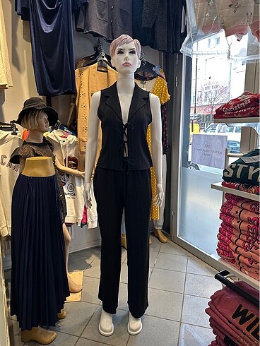 Flexi Önü bağlamalı yazlık keten takım