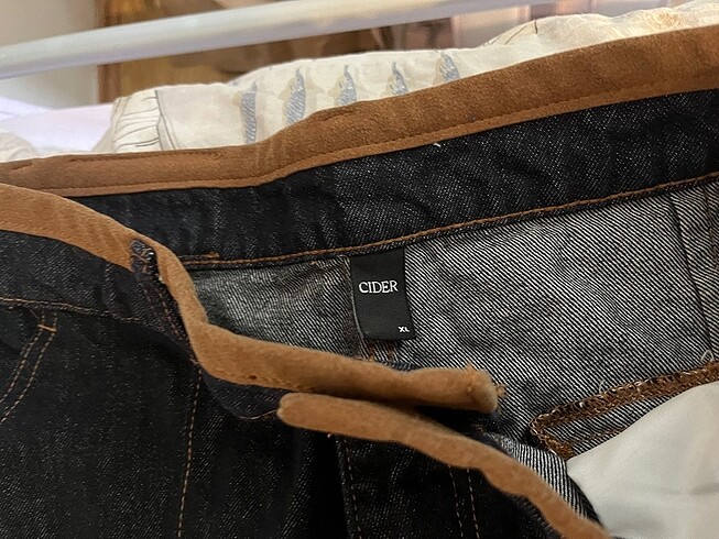 xl Beden lacivert Renk wide leg jean