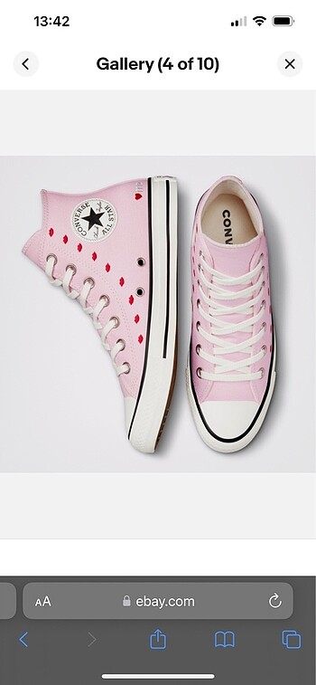 Converse pembe converse sevgililer günü öpücük chuck taylor