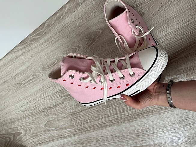 38 Beden pembe Renk pembe converse sevgililer günü öpücük chuck taylor