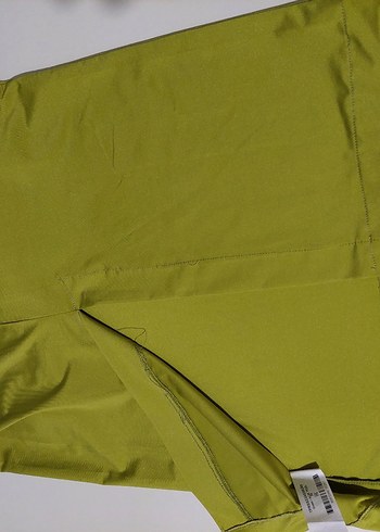 Yağ Yeşili Askılı Midi Elbise - Görsel 3