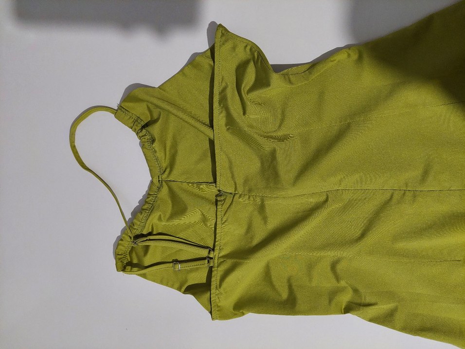 Yağ Yeşili Askılı Midi Elbise - Görsel 2