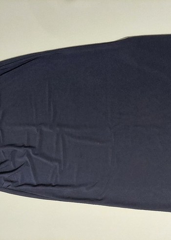 Koyu Lacivert Tek Omuz Midi Elbise - Görsel 5