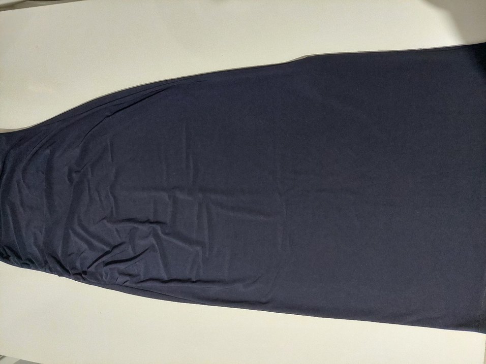 Koyu Lacivert Tek Omuz Midi Elbise - Görsel 5