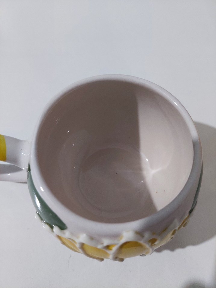 Ayçiçeği Desenli Renkli Seramik Kupa - Görsel 3