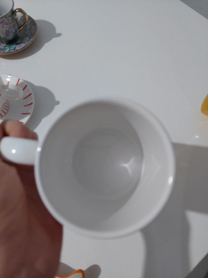 Beyaz Seramik Kupa - Görsel 3