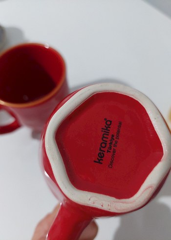 Kırmızı Seramik 2'li Kupa Seti - Görsel 4