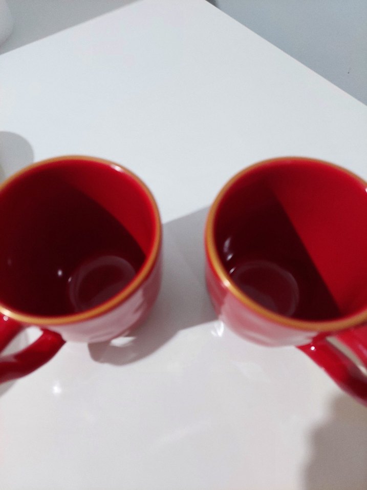 Kırmızı Seramik 2'li Kupa Seti - Görsel 2