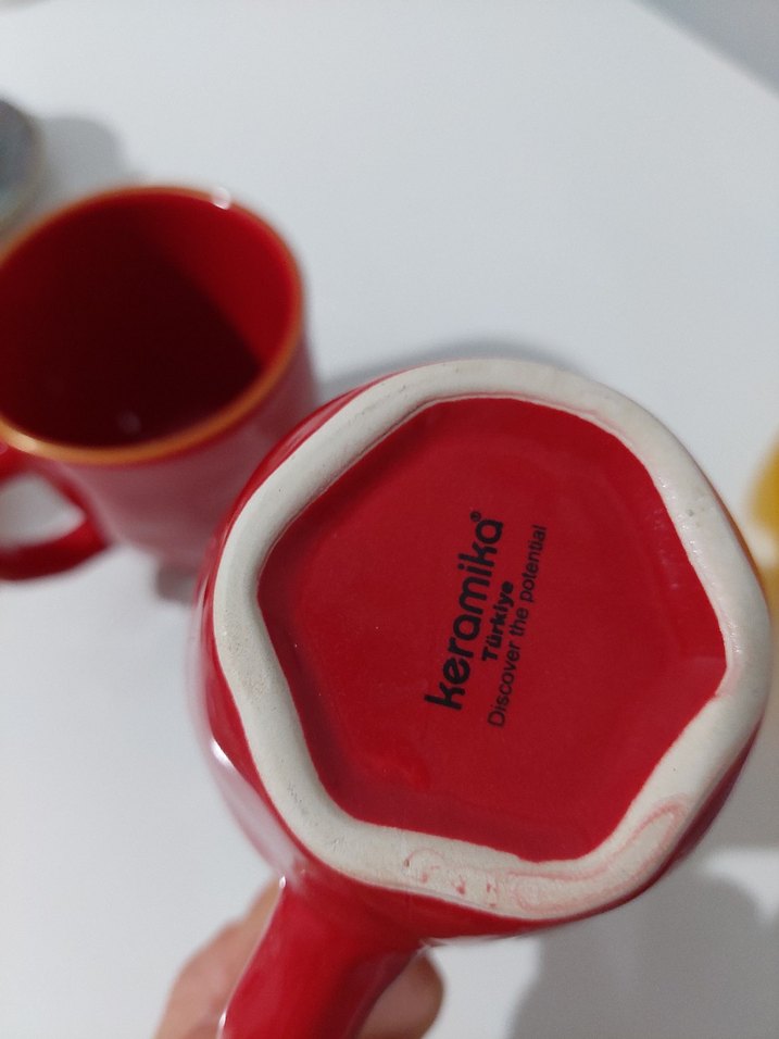 Kırmızı Seramik 2'li Kupa Seti - Görsel 4