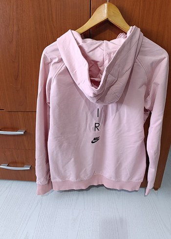 xl Beden Pembe Fermuarlı Nike Kapüşonlu sweatshirt