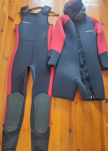 BARRACUDA Kırmızı-Siyah Tam Vücut Dalgıç Elbisesi - Görsel 3