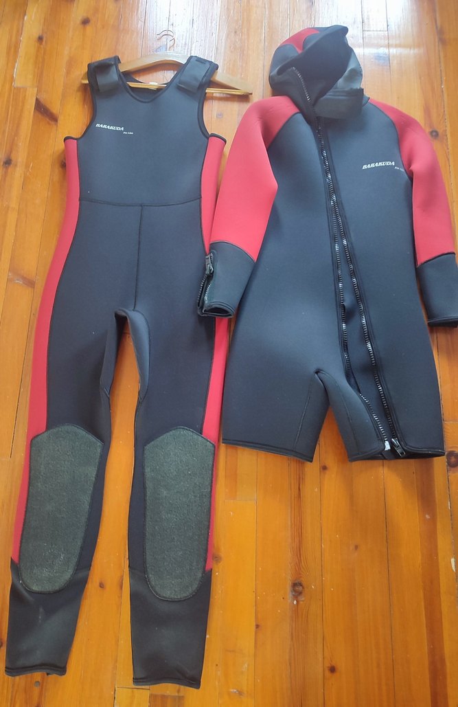 BARRACUDA Kırmızı-Siyah Tam Vücut Dalgıç Elbisesi - Görsel 3