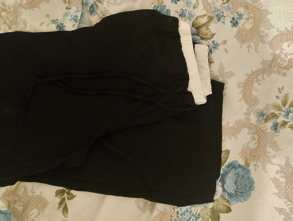 Beyaz Beli Lastikli Salaş  Kadın Pantolon - Görsel 2