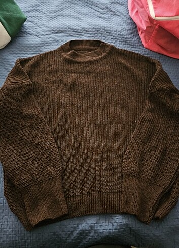 m Beden Kahverengi oversize kazak