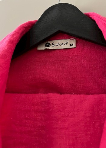 Pembe Keten Kadın Alt-üst takım, Düğmeli, Salaş - Görsel 3