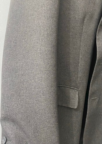 Gri Erkek Düz Kesim Ofis Takım Elbise Ceketi - Görsel 2