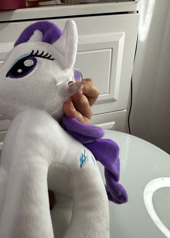 Mor Yeleli Gri Peluş At Oyuncak - Görsel 5