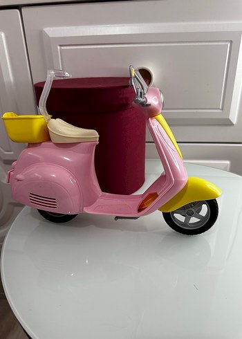 Pastel Pembe Barbie Scooter Oyuncak - Görsel 2