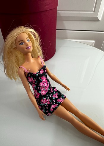 Çiçek Desenli Pembe Elbiseli Bebek - Görsel 2