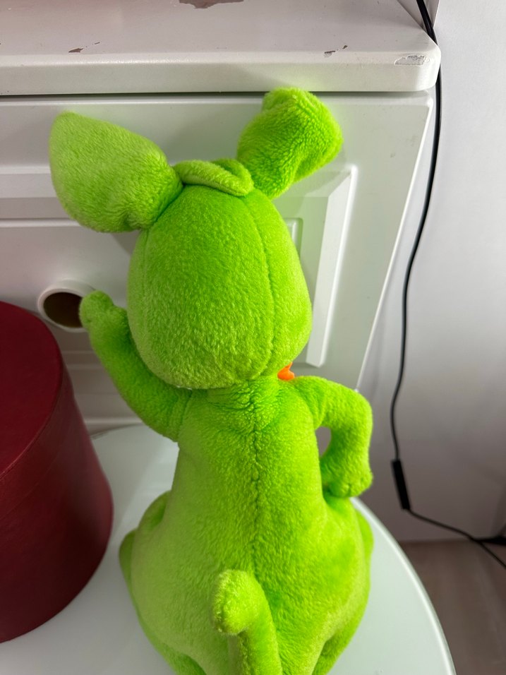 Renkli Yeşil Peluş Oyuncak Tavşan - Görsel 2