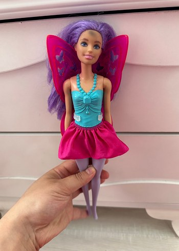 Mor Saçlı Kanatlı Renkli Bebek