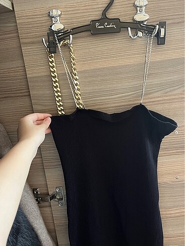 Bershka bershla taş askılı kısa elbise