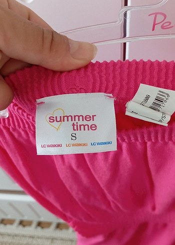 Pembe Straplez plaj Elbise - Görsel 2