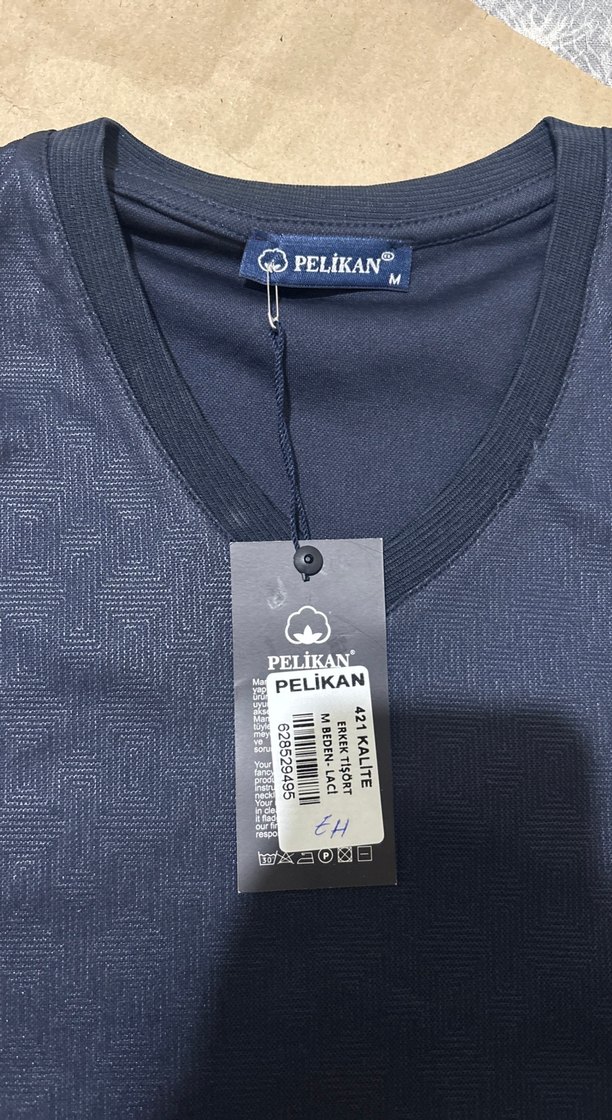 Lacivert Erkek Kısa Kollu V Yaka Tişört - Görsel 2