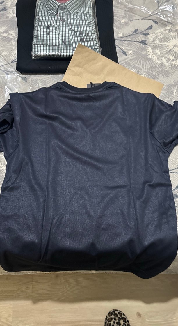 Lacivert Erkek Kısa Kollu V Yaka Tişört - Görsel 3