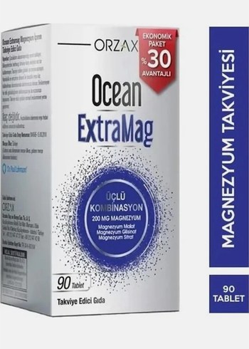 Orzax Ocean ExtraMag 90 Tablet 200 mg Magnezyum - Görsel 2