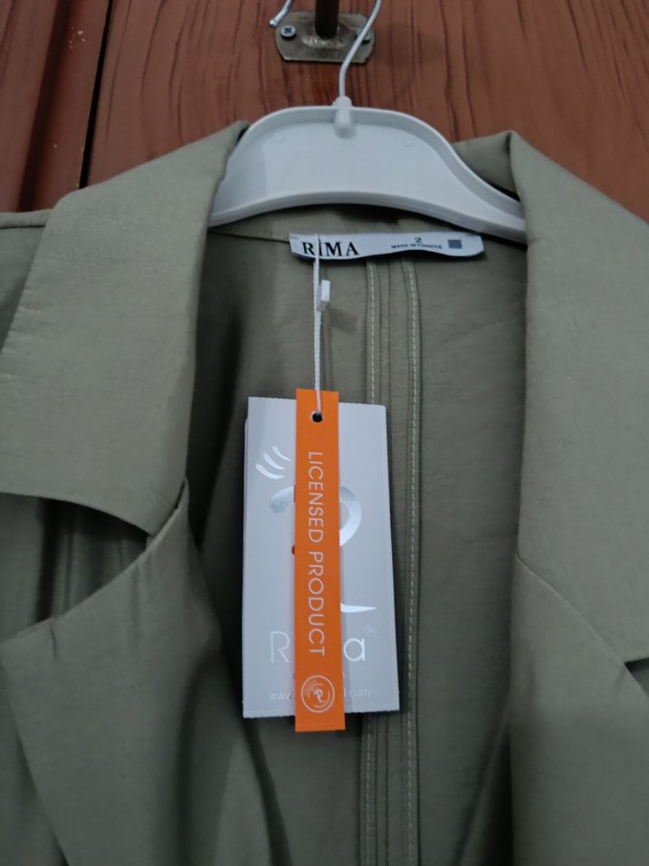 haki yeşili Uzun Kollu  Kadın Blazer Ceket - Görsel 2